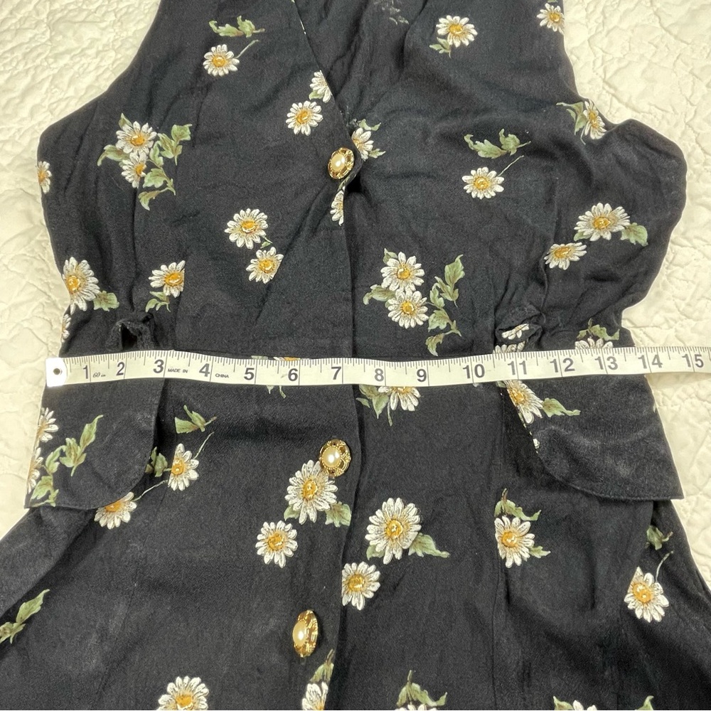 🔥Vintage SL Fashion Floral Sleeveless Midi Dress S/M - Picture 12 of 13